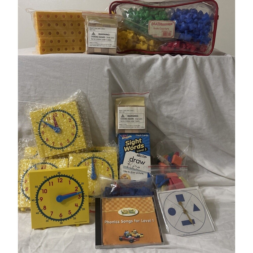 Lot Bundle Math Reading Manipulatives Homeschool Elementary K To 3 Fine Motor